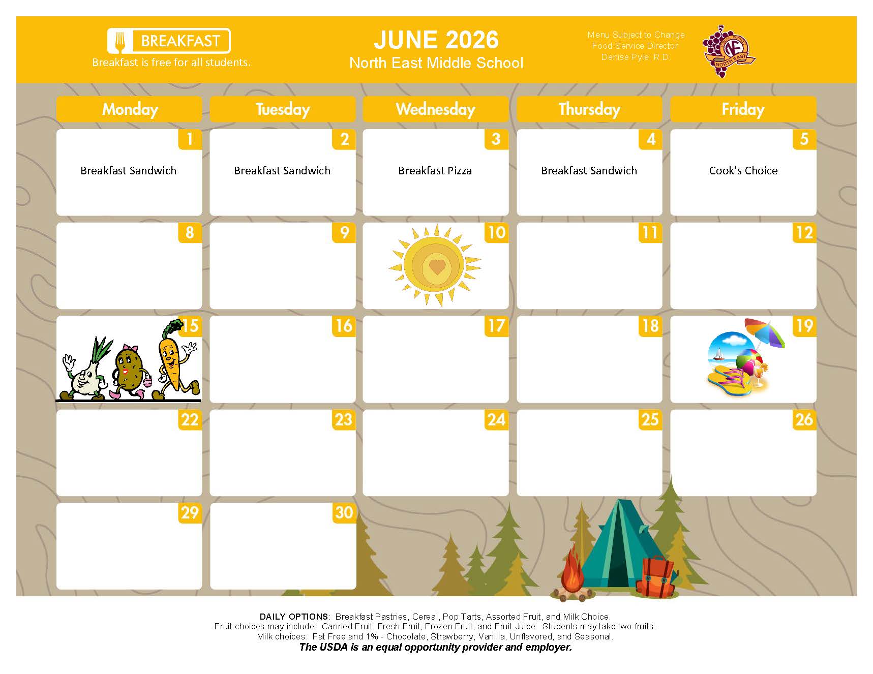 NEMS June Breakfast Menu